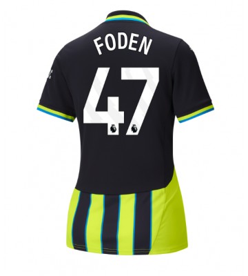 Manchester City Phil Foden #47 Replika Udebanetrøje Dame 2024-25 Kortærmet